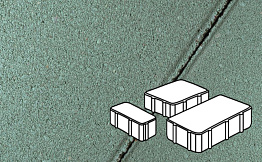 Плитка тротуарная Готика Profi, Новый Город, зеленый, частичный прокрас, б/ц, толщина 60 мм, комплект 3 шт