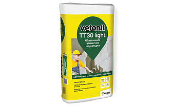 Штукатурка цементная vetonit TT30 light, серый, 25 кг