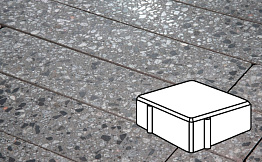 Плитка тротуарная Готика, City Granite FINO, Квадрат, Галенит, 100*100*80 мм
