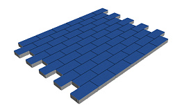 Плитка тротуарная SteinRus Прямоугольник А.6.П.4, гладкая, синий, 200*100*40 мм