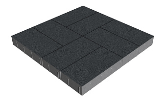 Плитка тротуарная SteinRus Грас, Native, черный, 400*200*80 мм