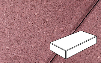 Плитка тротуарная Готика Profi, Картано, красный, частичный прокрас, с/ц, 300*150*100 мм