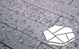 Плитка тротуарная Готика, City Granite FINERRO, Полигональ, Галенит, 893*780*80 мм