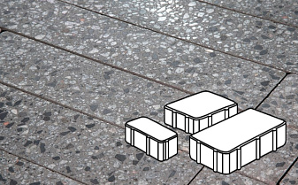 Плитка тротуарная Готика, City Granite FINO, Новый Город, Галенит, 240/160/80*160*60 мм