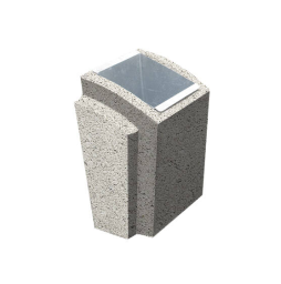 Бетонная Урна-2, Гранит белый, 500*410*750 мм