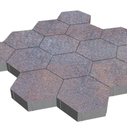 Плитка тротуарная SteinRus Гексаэдр Б.6(М).Ф.8, Backwash, Рица, 350*300*80 мм