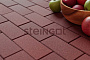 Плитка тротуарная Steingot Моноцвет, Прямоугольник, фаска 1,5*1,5, темно-красный, 200*100*60 мм