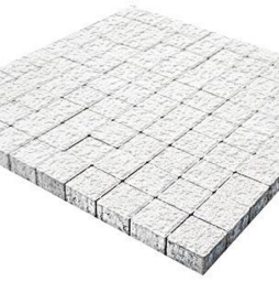 Плитка тротуарная SteinRus Квадрат малый Б.2.К.6, Old-age, белый, 100*100*60 мм