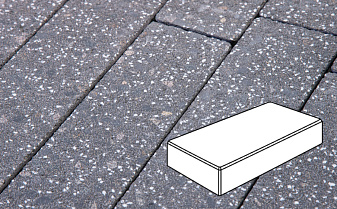 Плитка тротуарная Готика, Granite FINERRO, Картано Гранде, Ильменит, 300*200*60 мм