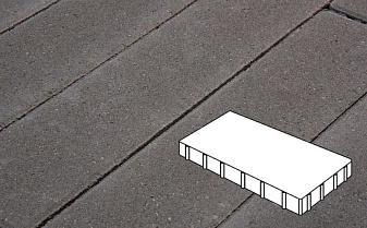 Плитка тротуарная Готика Profi, Плита, темно-серый, частичный прокрас, с/ц, 600*200*80 мм