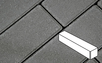 Плитка тротуарная Готика Profi, Ригель, серый, полный прокрас, с/ц, 360*80*80 мм