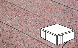 Плитка тротуарная Готика, City Granite FINO, Квадрат, Ладожский, 100*100*80 мм