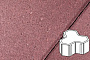 Плитка тротуарная Готика Profi, Шемрок, красный, частичный прокрас, с/ц, 200*200*100 мм