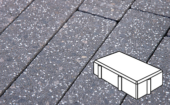 Плитка тротуарная Готика, Granite FINERRO, Брусчатка, Ильменит, 200*100*60 мм