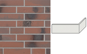 Клинкерная плитка угловая Stroeher Brickwerk, 654 flammenrot, 240*115*71*12 мм