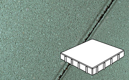 Плитка тротуарная Готика Profi, Квадрат, зеленый, частичный прокрас, б/ц, 400*400*100 мм