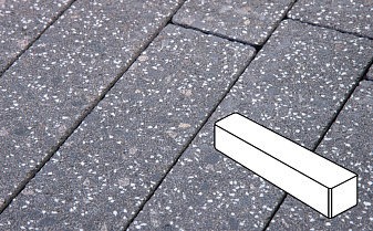 Плитка тротуарная Готика, City Granite FINERRO, Ригель, Ильменит, 360*80*100 мм