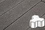 Плитка тротуарная Готика Profi, Шемрок, темно-серый, частичный прокрас, с/ц, 200*200*100 мм