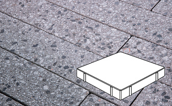 Плитка тротуарная Готика, Granite FINERRO, Квадрат, Галенит, 500*500*120 мм