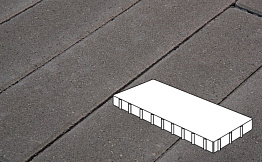 Плитка тротуарная Готика Profi, Плита, темно-серый, частичный прокрас, с/ц, 800*400*100 мм