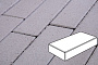 Плитка тротуарная Готика Profi, Картано, белый, частичный прокрас, б/ц, 300*150*100 мм