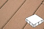 Плитка тротуарная Готика Profi, Квадрат, оранжевый, частичный прокрас, б/ц, 300*300*80 мм