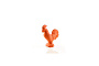 Керамические фигурки CREATON Петух (Firstgokel)  высота 45 см цвет антрацит, ангоб