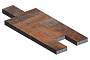 Плитка тротуарная SteinRus Аликанте Б.2.П.8 гладкая, ColorMix Рей, 900*300*80 мм