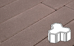 Плитка тротуарная Готика Profi, Шемрок, коричневый, частичный прокрас, с/ц, 200*200*100 мм