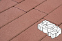 Плитка тротуарная Готика Profi, Газонная решетка, красный, частичный прокрас, б/ц, 450*225*80 мм