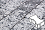 Плитка тротуарная Готика, City Granite FINERRO, Катушка, Диорит, 200*165*60 мм