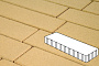Плитка тротуарная Готика Profi, Плита, желтый, частичный прокрас, б/ц, 500*125*100 мм