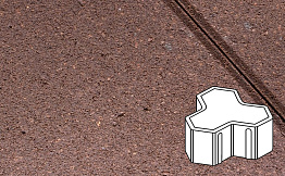 Плитка тротуарная Готика Profi, Шемрок, оранжевый, частичный прокрас, с/ц, 200*200*100 мм