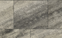 Плитка тротуарная Квадрум Б.5.К.6 Листопад гладкий Антрацит 500*500*60 мм