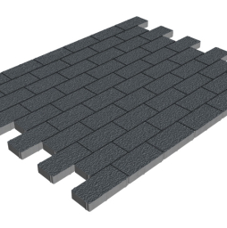 Плитка тротуарная SteinRus Прямоугольник А.6.П.4 Native графит, 200*100*40 мм