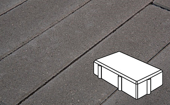 Плитка тротуарная Готика Profi, Брусчатка А.2.П.4, темно-серый, полный прокрас, с/ц, 200*100*40 мм