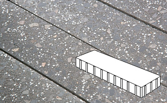 Плитка тротуарная Готика, City Granite FINO, Плита, Ильменит, 500*125*100 мм