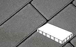 Плитка тротуарная Готика Profi, Плита, серый, полный прокрас, с/ц, 400*200*80 мм