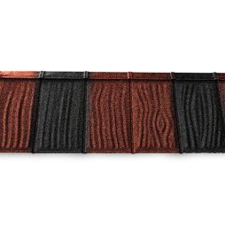 Композитная черепица рядовая Metrotile IShake Red black
