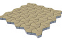Плитка тротуарная SteinRus Пиксель В.36.Ф.8 гладкая, слоновая кость, 195*140*80 мм