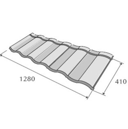 Композитная черепица рядовая Metrotile Roman Ironbark
