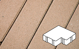 Плитка тротуарная Готика Profi, Калипсо, палевый, частичный прокрас, б/ц, 200*200*60 мм