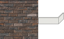 Угловой декоративный кирпич для навесных вентилируемых фасадов левый White Hills Бремен брик цвет F306-45