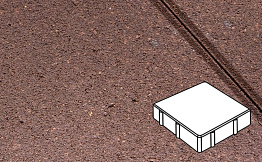Плитка тротуарная Готика Profi, Квадрат без фаски, оранжевый, частичный прокрас, с/ц, 150*150*100 мм