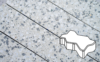 Плитка тротуарная Готика, City Granite FINERRO, Зигзаг/Волна, Грис Парга, 225*112,5*60 мм