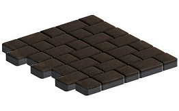 Плитка тротуарная SteinRus Инсбрук Альт Дуо, гладкая, коричневый, толщина 40 мм