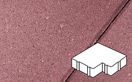 Плитка тротуарная Готика Profi, Калипсо, красный, частичный прокрас, с/ц, 200*200*60 мм