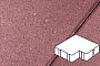 Плитка тротуарная Готика Profi, Калипсо, красный, частичный прокрас, с/ц, 200*200*60 мм