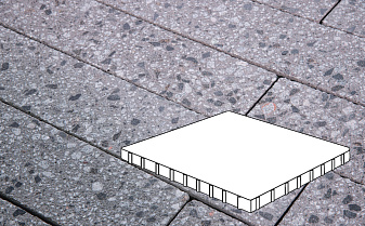 Плитка тротуарная Готика, Granite FINERRO, Плита, Галенит, 1000*1000*100 мм