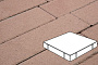 Плитка тротуарная Готика Profi, Квадрат, коричневый, частичный прокрас, б/ц, 600*600*80 мм